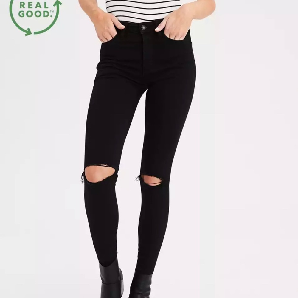 American Eagle Black High Waisted Jeggings